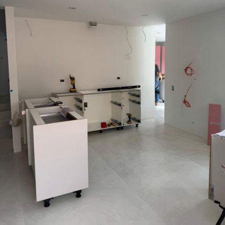 Kitchen during construction